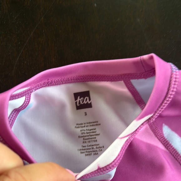 Tea Collection Kids Rashguard - Purple and Blue - Picture 2 of 3